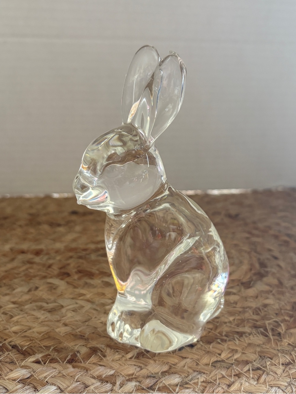 Clear Glass Bunny Figurine - Home Accents 5.5”